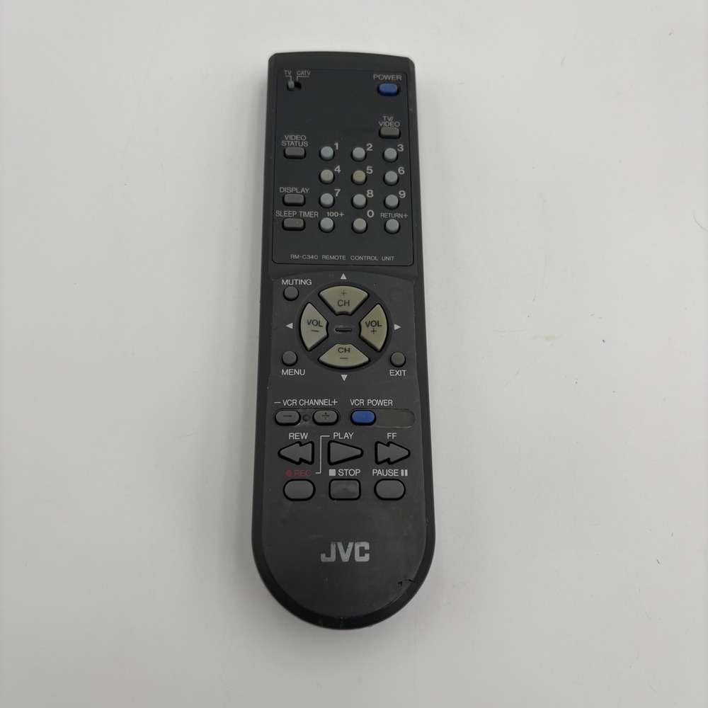 JVC RM-C340 Remote Control Unit Black Good Loose Battery Cover R6PU